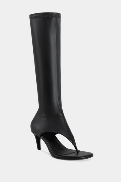 Azalea Wang Cecile Stiletto Sandal Boot Heel