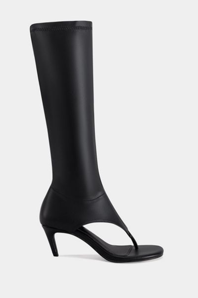 Azalea Wang Cecile Stiletto Sandal Boot Heel