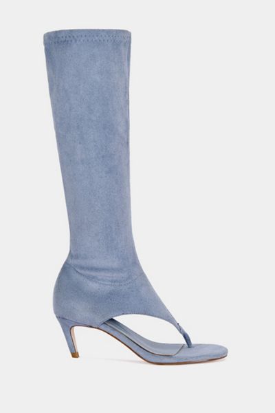 Azalea Wang Cecile Stiletto Sandal Boot Heel