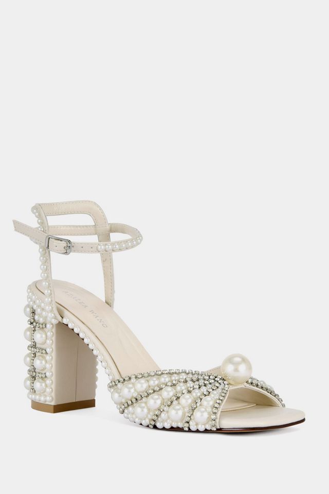 Azalea Wang Esteva Pearl Block Heel Sandal #2