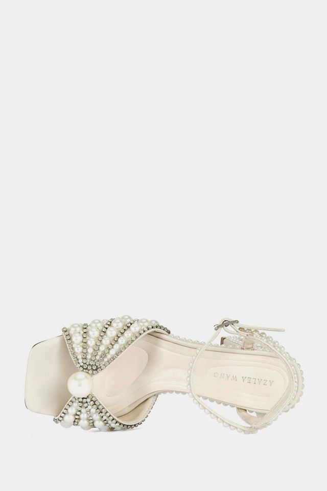Azalea Wang Esteva Pearl Block Heel Sandal #4