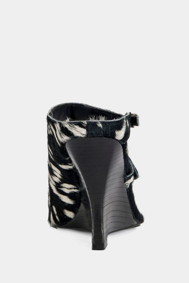 Azalea Wang Giannis Calf Hair Wedge Sandal #2