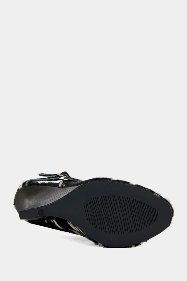 Azalea Wang Giannis Calf Hair Wedge Sandal #4