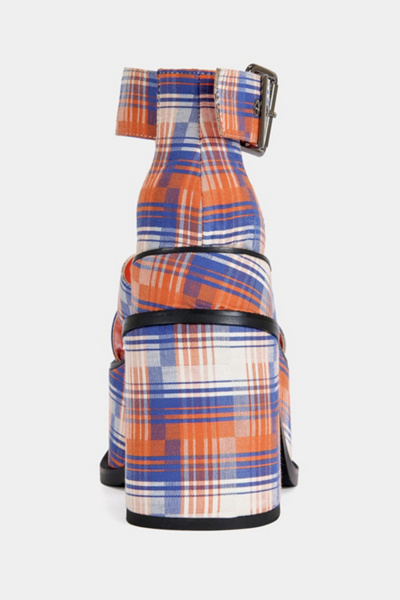Azalea Wang Jaetyn Plaid Platform Heel