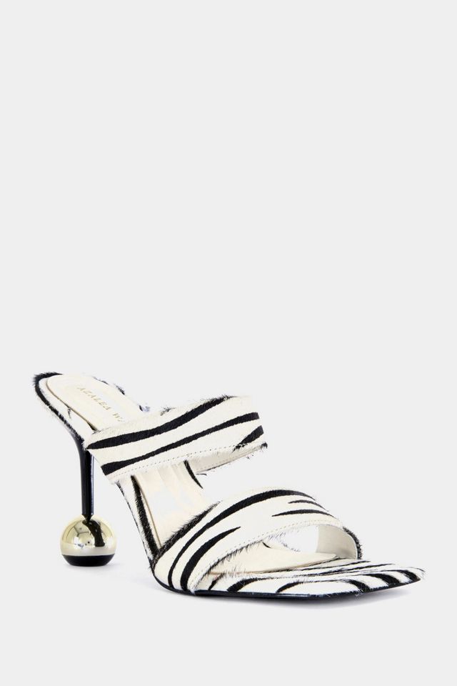 Azalea Wang Ophiel Zebra Calf Hair Stiletto Heel #1
