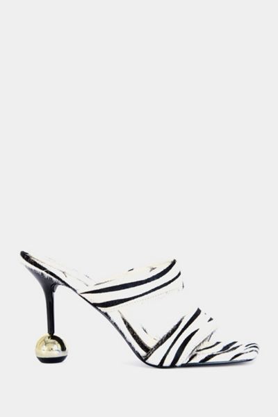 Azalea Wang Ophiel Zebra Calf Hair Stiletto Heel