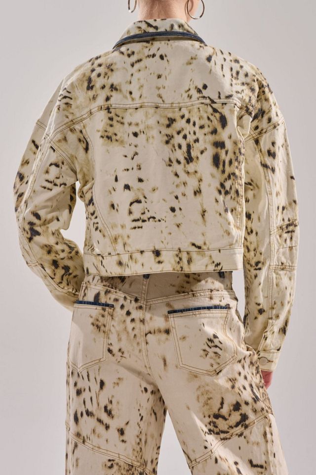 Azalea Wang Santana Cow Print Denim Jacket #3