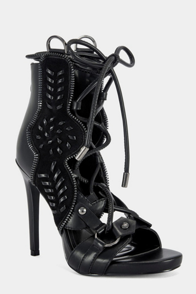 Azalea Wang Shainia Gladiator Sandal Bootie Heel