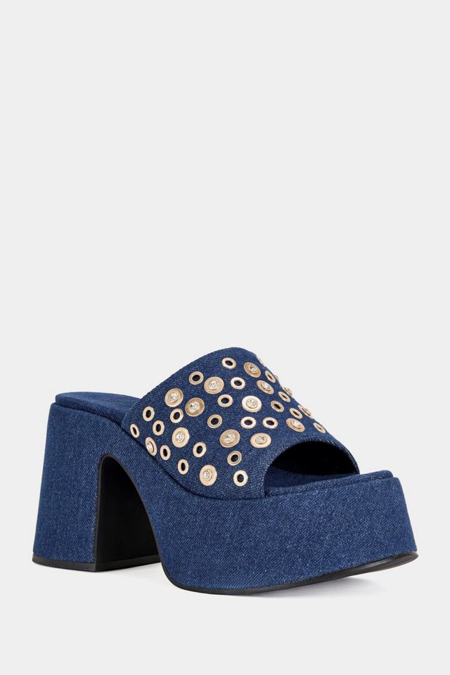 Azalea Wang Theodora Denim Platform Sandal #1