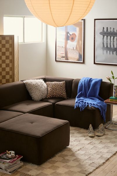 Axel Velvet Upholstered Modular Sofa