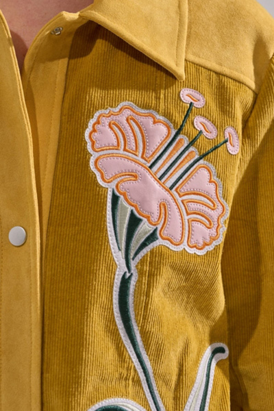 Azalea Wang Geraldine Floral Corduroy Jacket