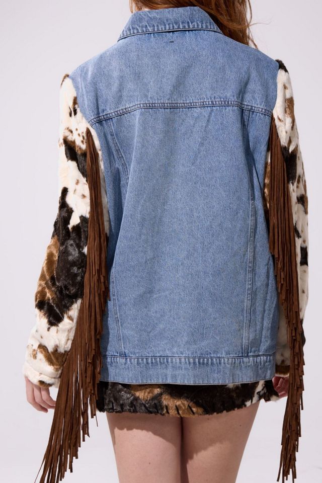 Azalea Wang Lila Western Fringe Jacket | Urban Outfitters
