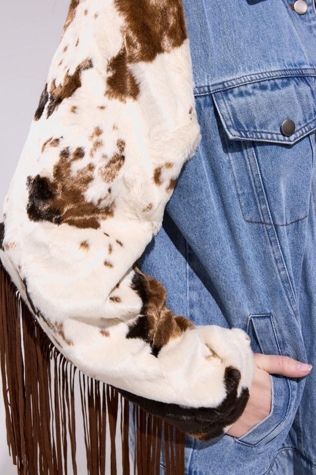 Azalea Wang Lila Western Fringe Jacket | Urban Outfitters