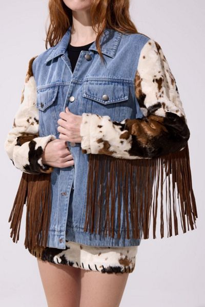 Azalea Wang Lila Western Fringe Jacket