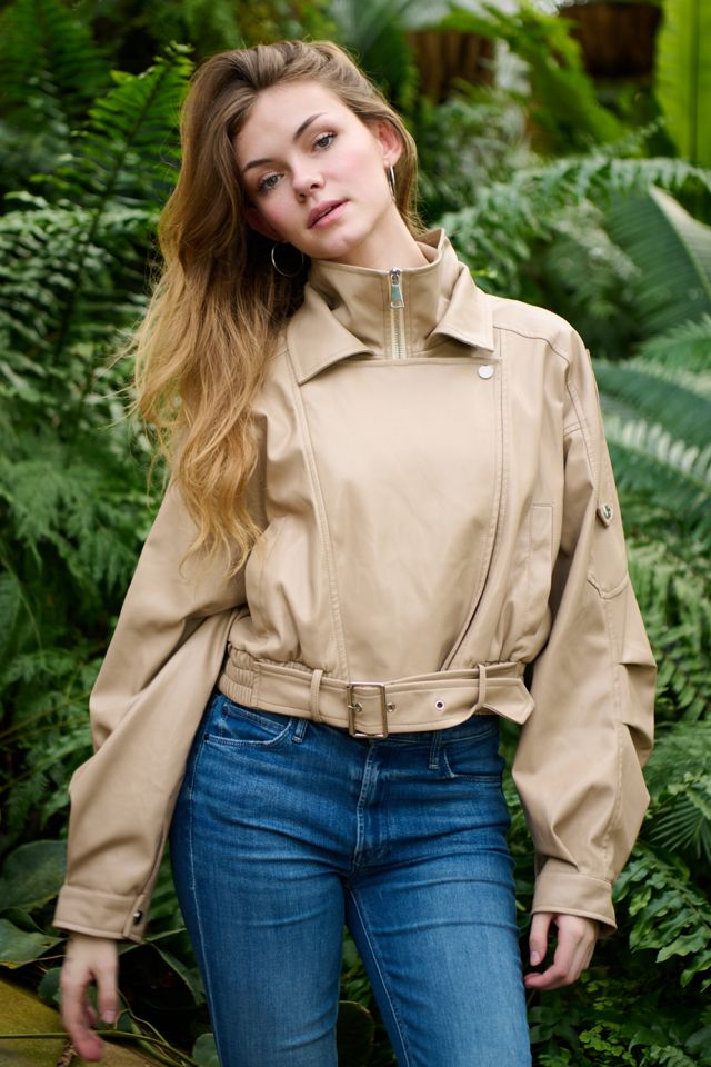 Azalea Wang Papoose Butter Leather Moto Jacket #2
