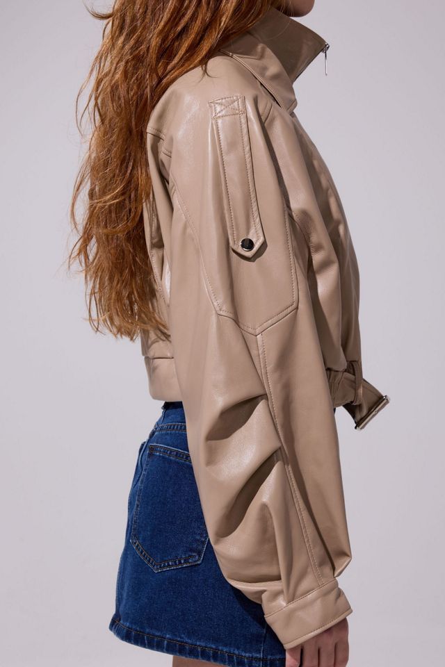 Azalea Wang Papoose Butter Leather Moto Jacket #3