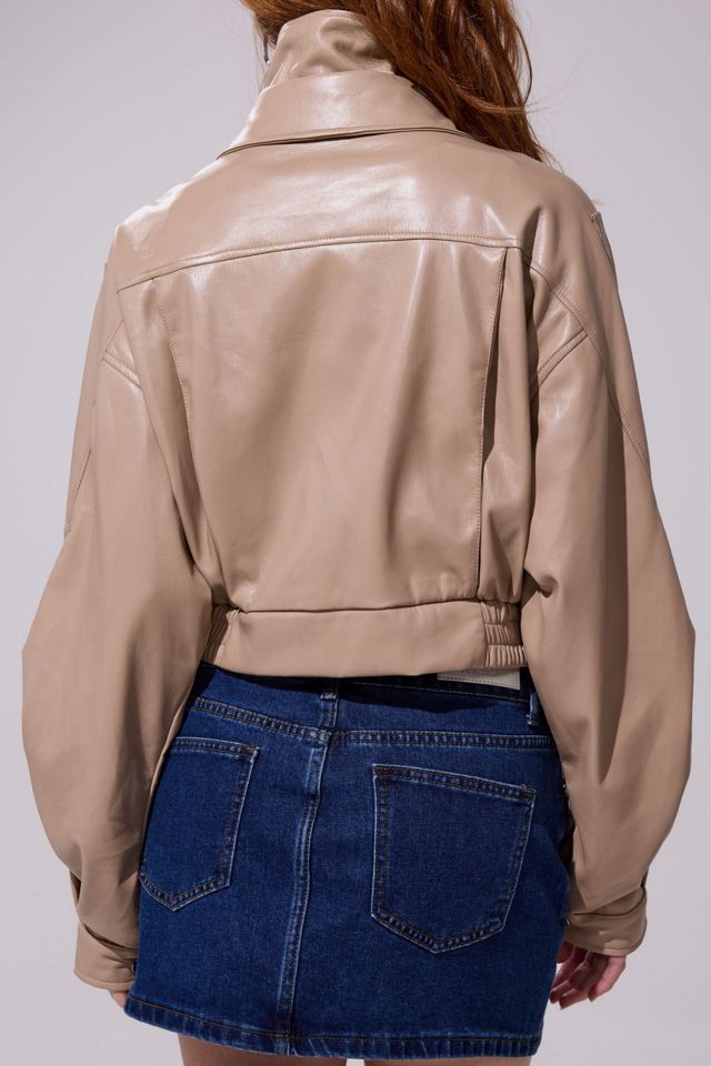 Azalea Wang Papoose Butter Leather Moto Jacket #4
