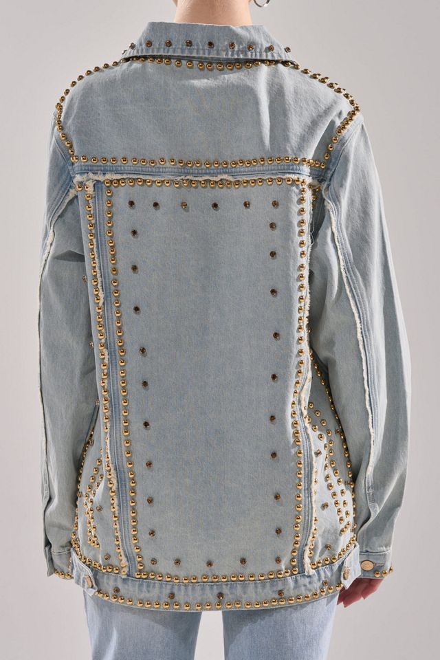 Azalea Wang Sable Studded Denim Jacket #3