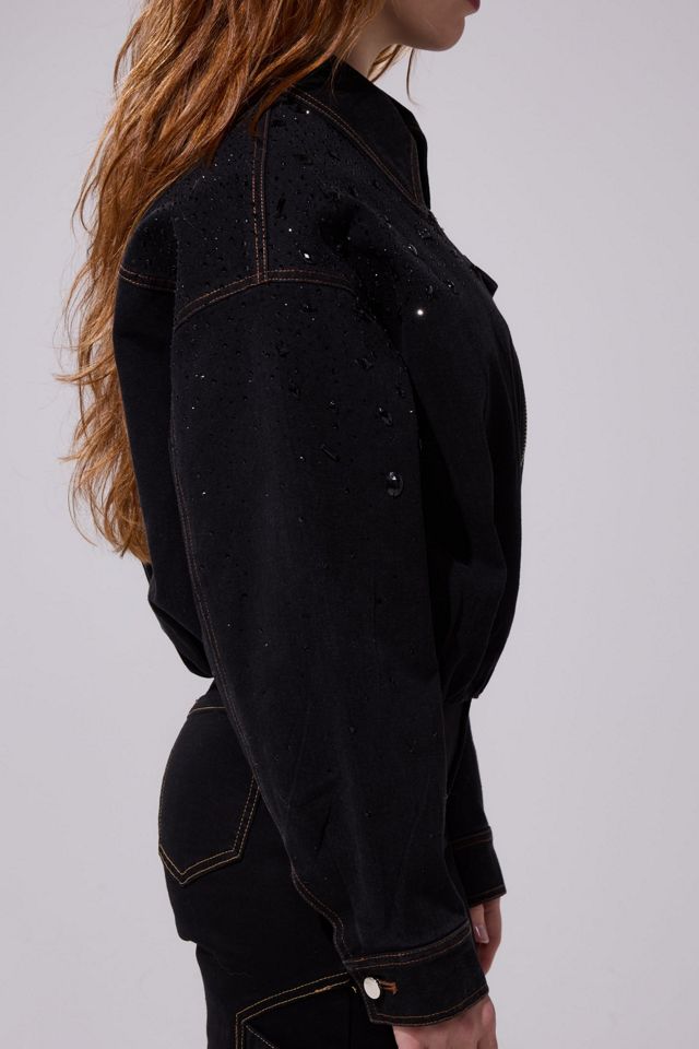 Azalea Wang Safina Embellished Denim Jacket #2