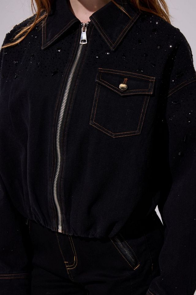 Azalea Wang Safina Embellished Denim Jacket #4