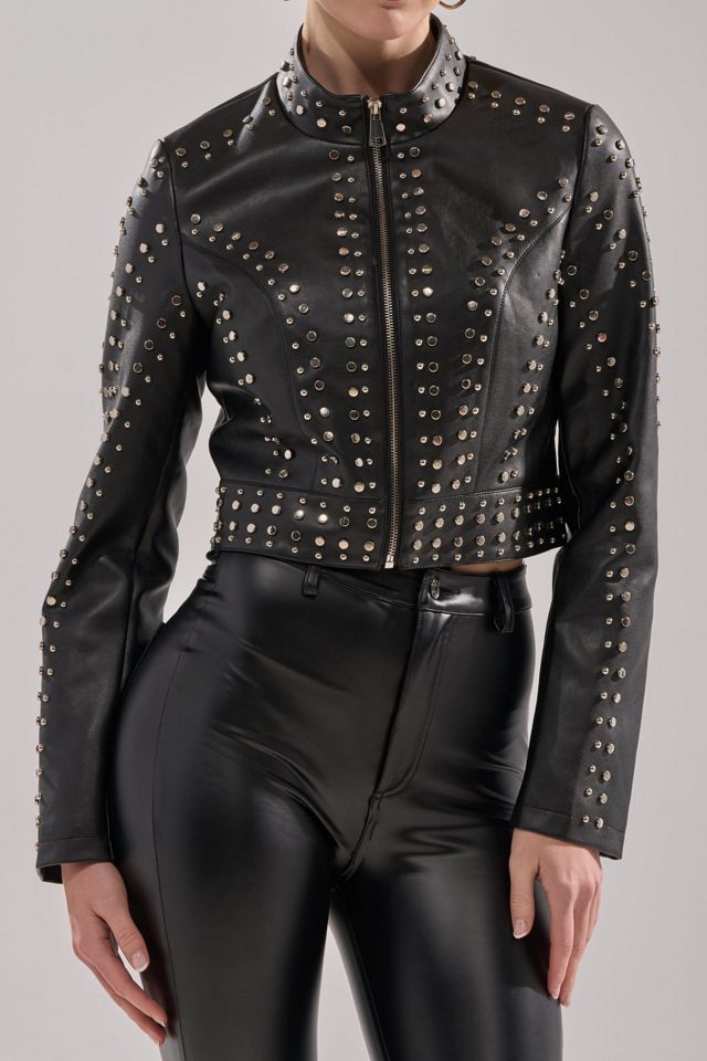 Azalea Wang Silvina Butter Leather Moto Jacket #1