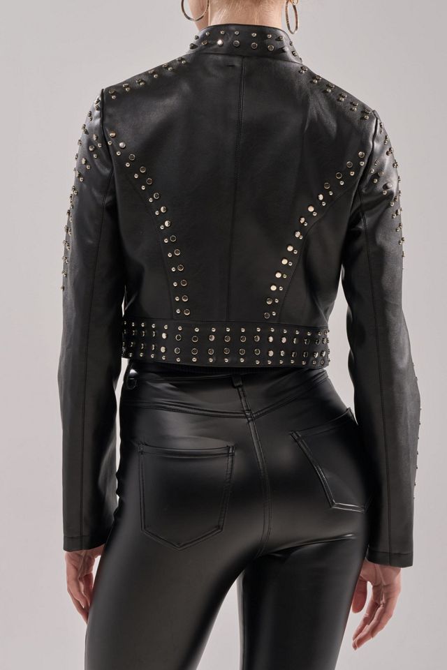 Azalea Wang Silvina Butter Leather Moto Jacket #4