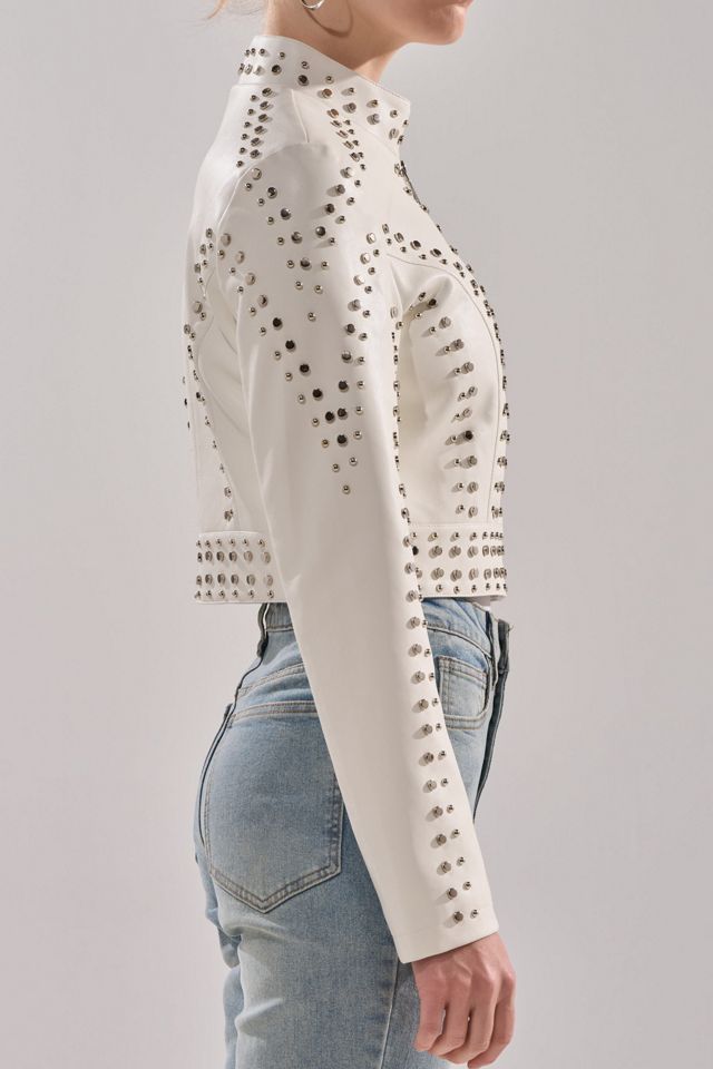 Azalea Wang Silvina Butter Leather Moto Jacket #3