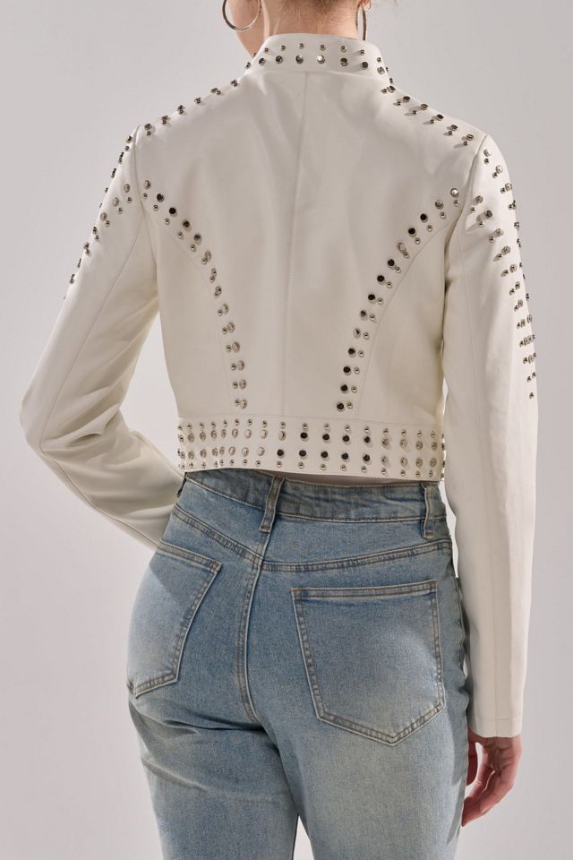 Azalea Wang Silvina Butter Leather Moto Jacket #4