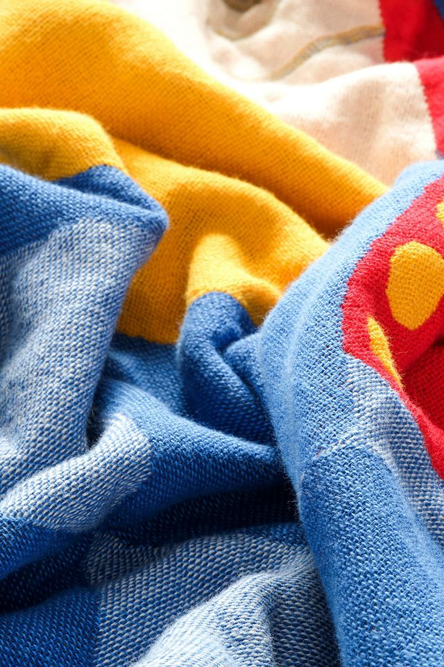 sza 「sos」 jacquard blanket rug Zsa Zsa Zsu Jacquard Cotton Throw | Urban Outfitters