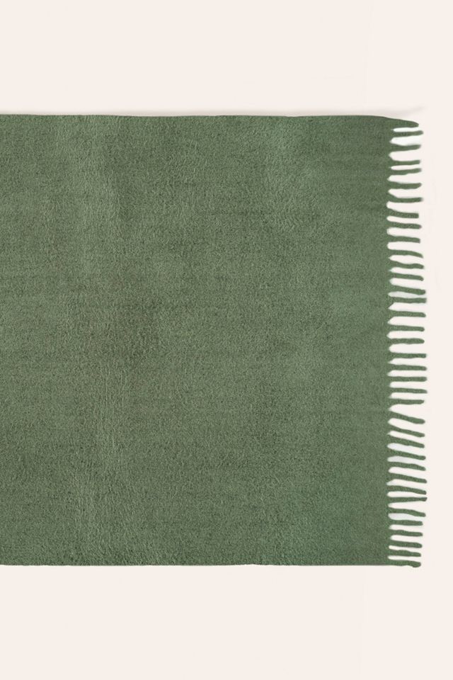 Zsa Zsa Zsu Ropar Fringed Acrylic Wool Throw Blanket #1