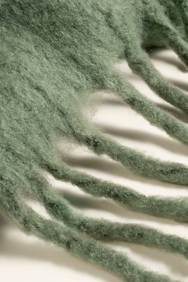 Zsa Zsa Zsu Ropar Fringed Acrylic Wool Throw Blanket #2