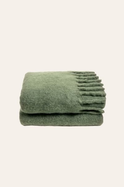 Zsa Zsa Zsu Ropar Fringed Acrylic Wool Throw Blanket