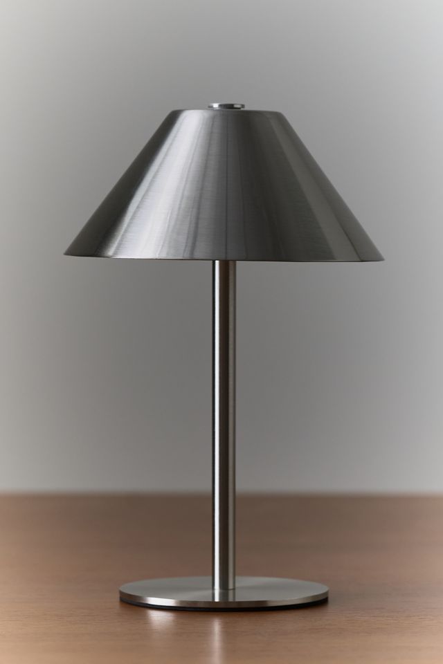 Chrome Metal Rechargeable LED Table Lamp #1