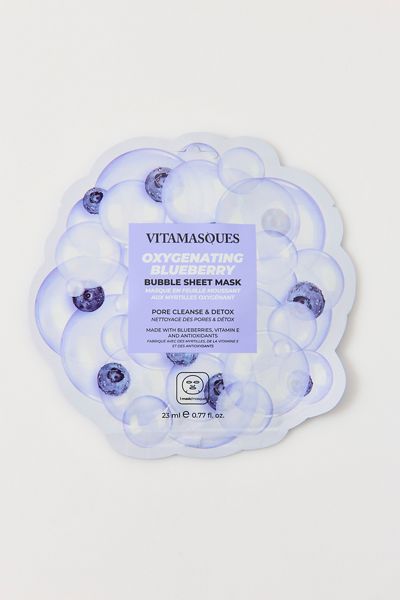 Masque en feuille à bulles oxygénant aux bleuets Vitamasques