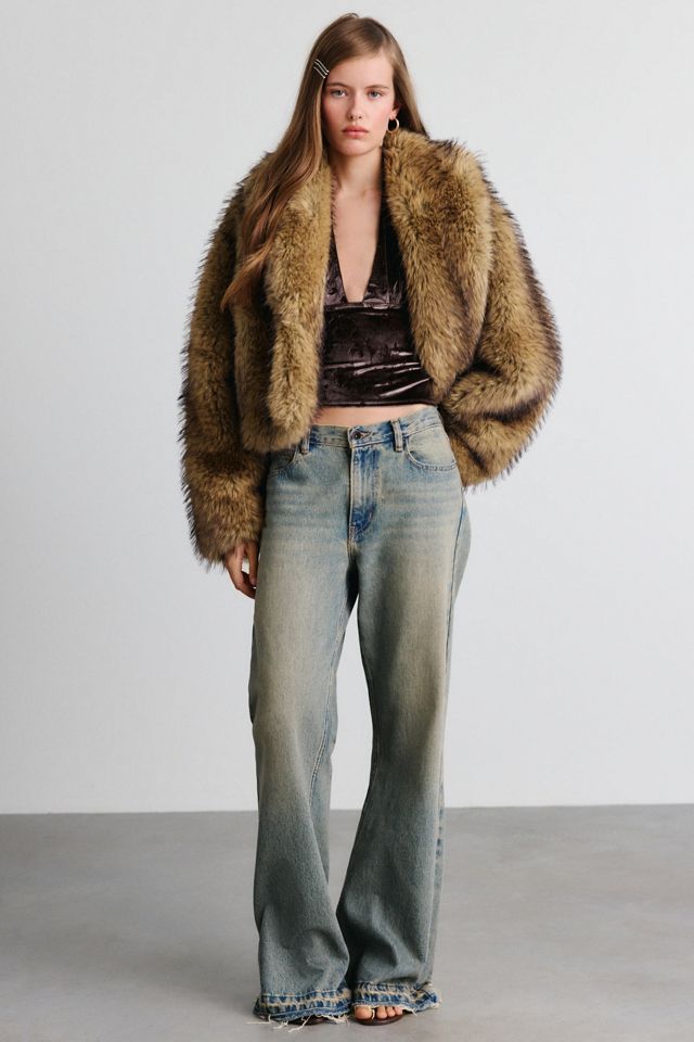 UO Party For You Velvet Plunging Halter Top #2