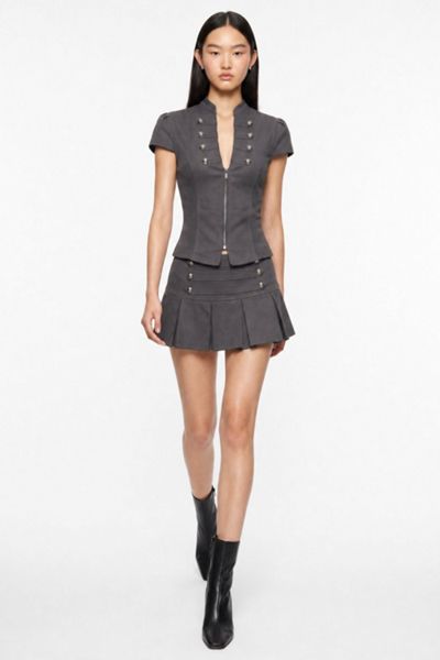 Personal Code Napoleon Pleated Mini Skort