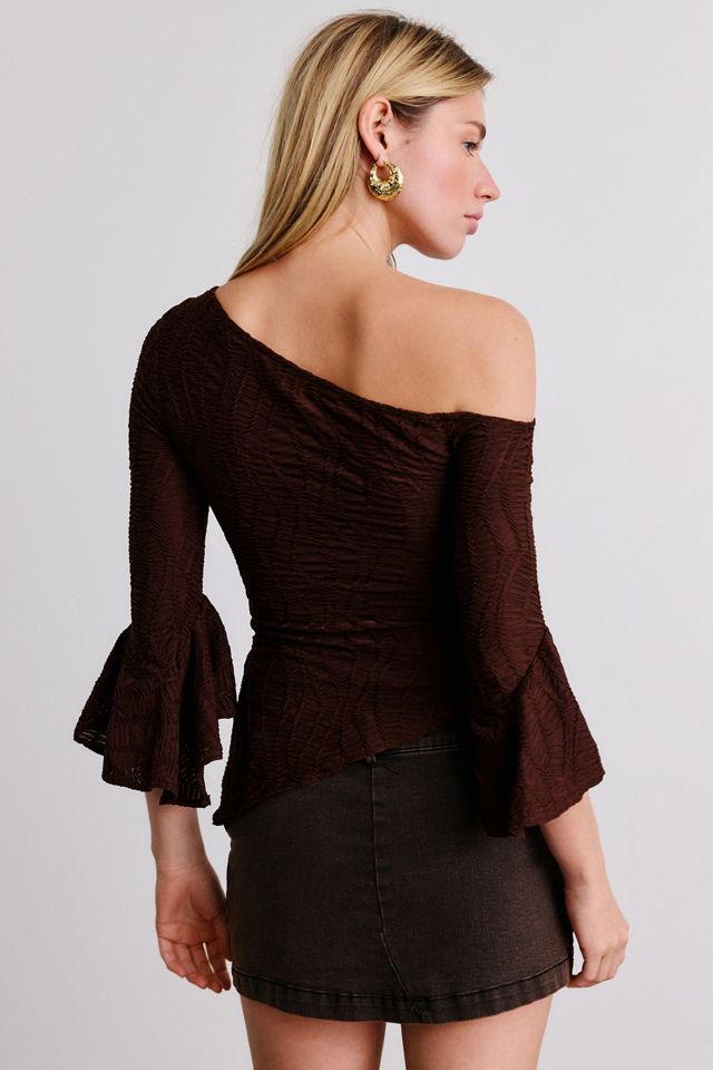 UO Bianca Asymmetric One-Shoulder 3/4 Sleeve Top #2