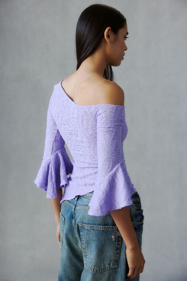 UO Bianca Asymmetric One-Shoulder 3/4 Sleeve Top #3