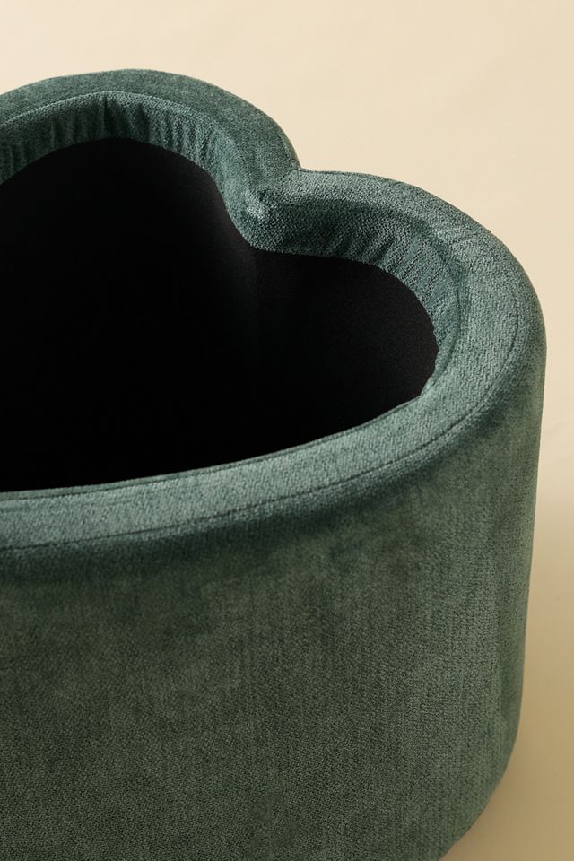 Hadley Heart Shaped Velvet Upholstered Storage Ottoman #2