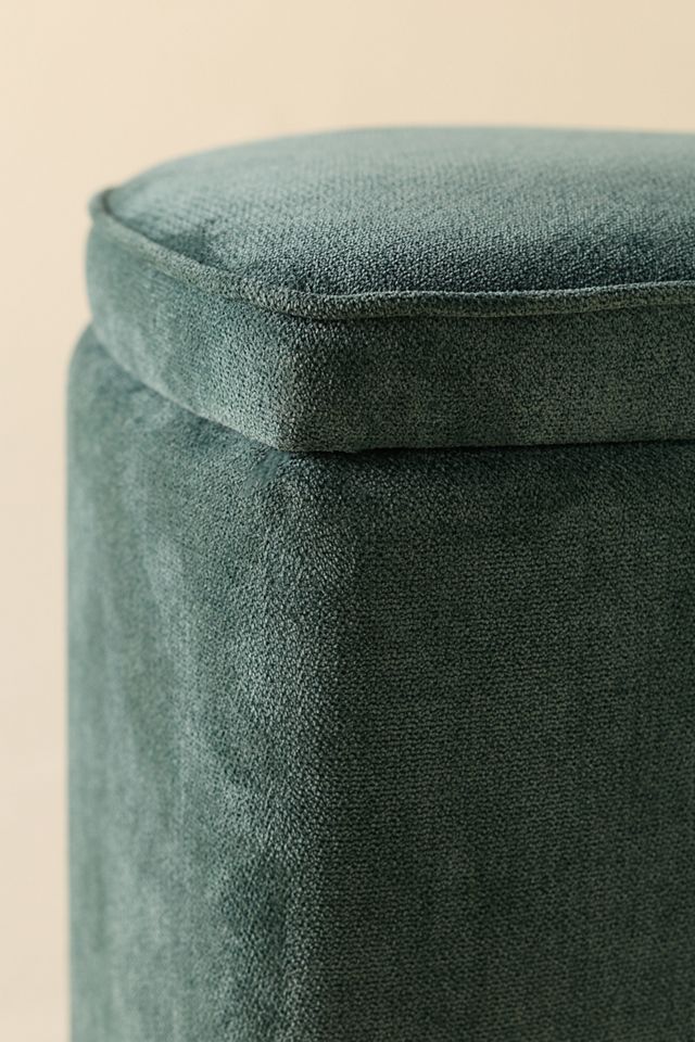 Hadley Heart Shaped Velvet Upholstered Storage Ottoman #3