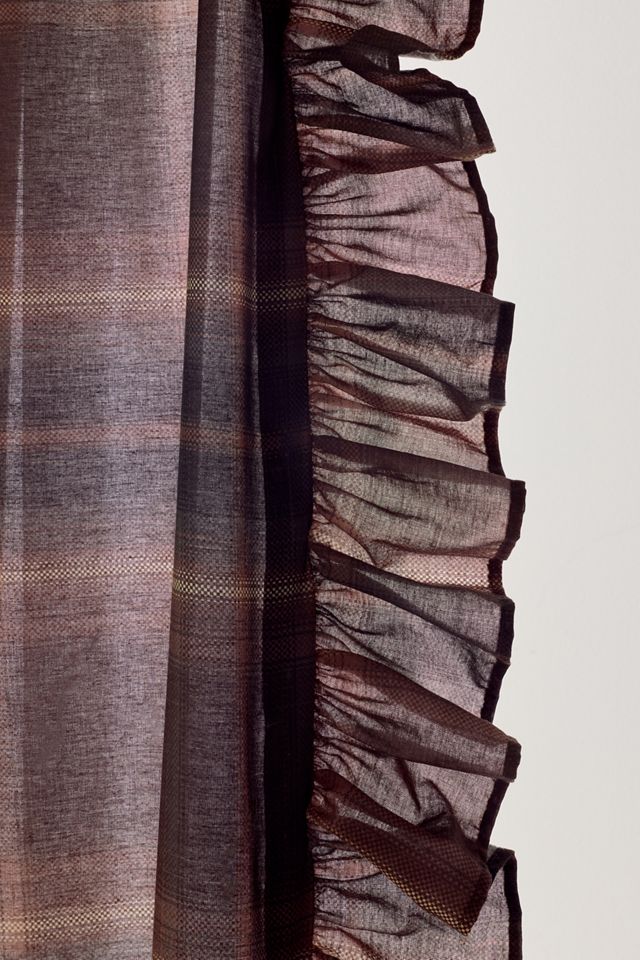 Jessie Plaid Ruffle Shower Curtain #3