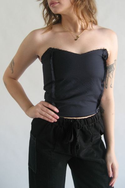 Vintage Reworked Pinstripe Bustier