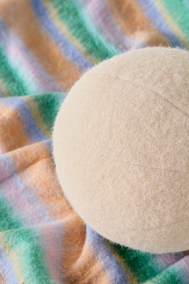 TOV Furniture Boba Long Faux Mohair Ball Throw Pillow #1