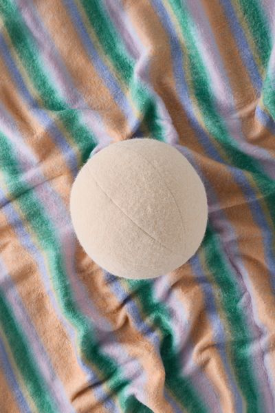 TOV Furniture Boba Long Faux Mohair Ball Throw Pillow