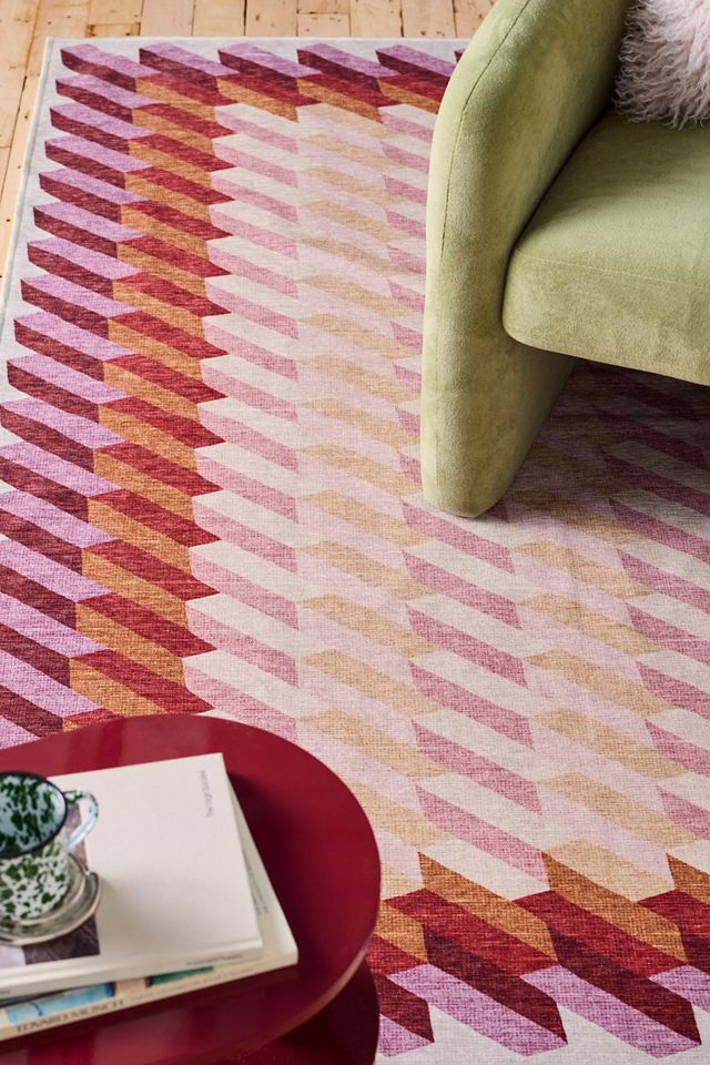 Vic Geometric Washable Rug #1