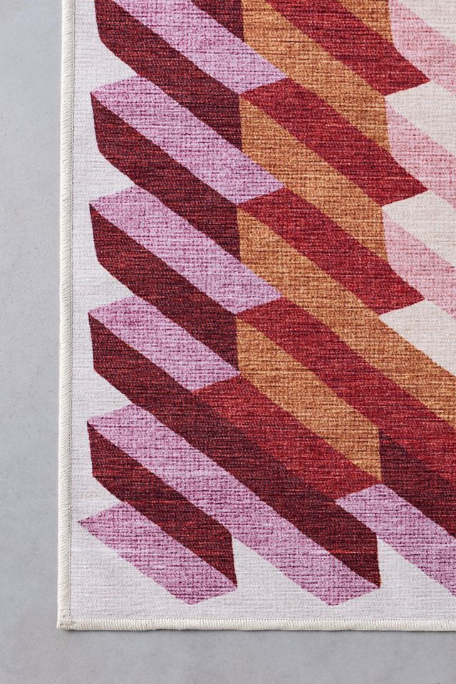 Vic Geometric Washable Rug #3