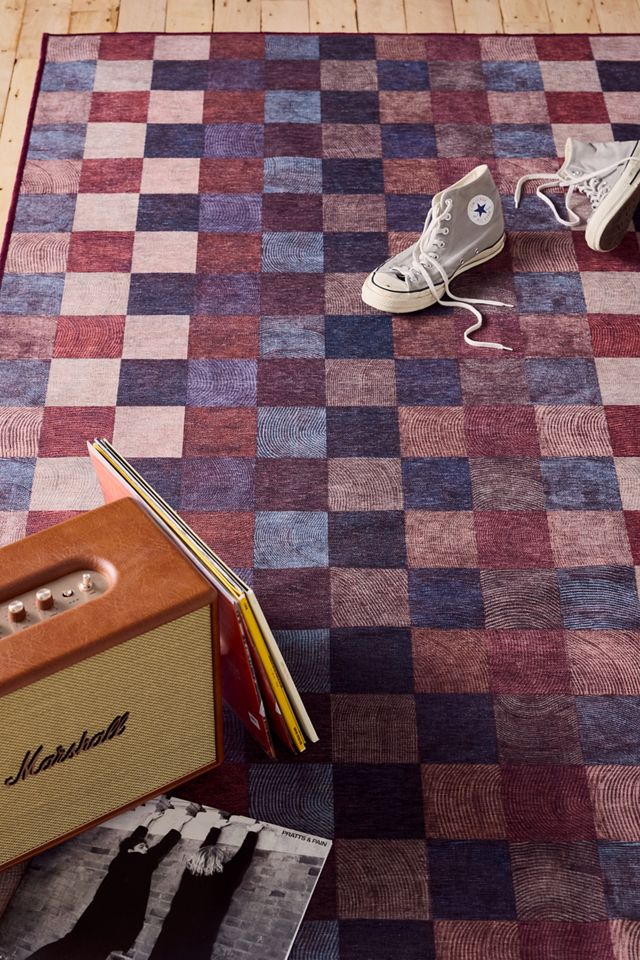 Blaise Checkered Washable Rug #1