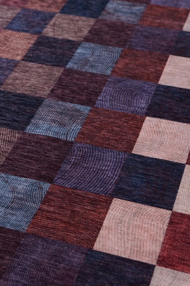 Blaise Checkered Washable Rug #2