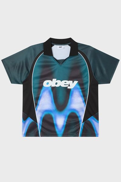 OBEY Blurred Soccer Jersey Top