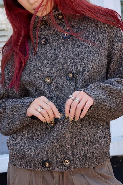 BDG Darla Double Breasted Funnel Neck Jacket